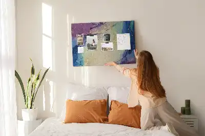 Abstract Marble Cork Memo Board