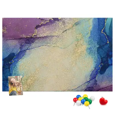 Abstract Marble Cork Memo Board