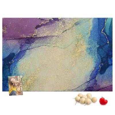 Abstract Marble Cork Memo Board