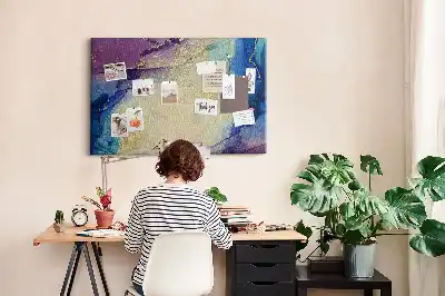 Abstract Marble Cork Memo Board