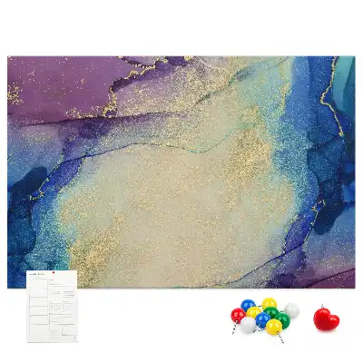 Abstract Marble Cork Memo Board