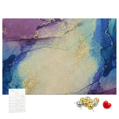Abstract Marble Cork Memo Board