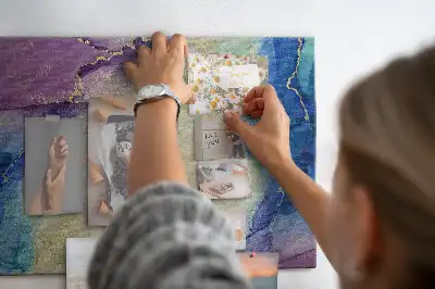 Abstract Marble Cork Memo Board