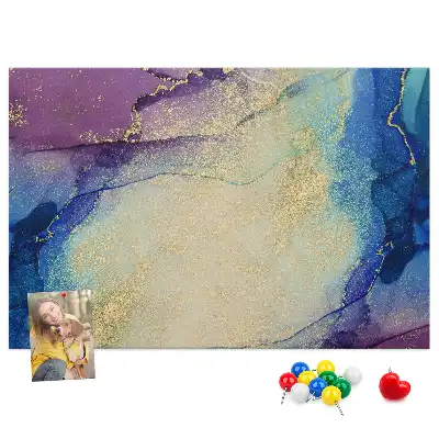 Abstract Marble Cork Memo Board