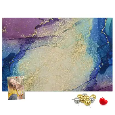Abstract Marble Cork Memo Board