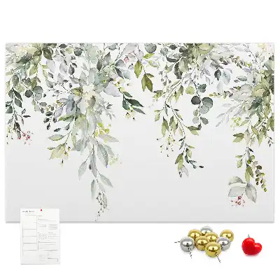 Printed Cork Memo Board Blooming nature