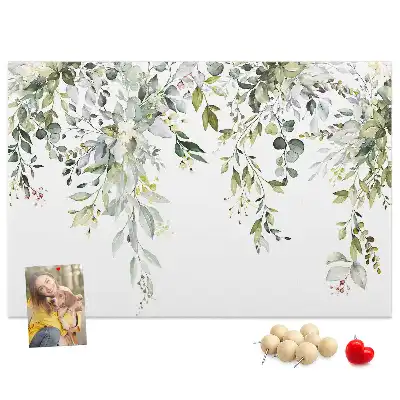 Printed Cork Memo Board Blooming nature