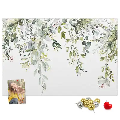 Printed Cork Memo Board Blooming nature