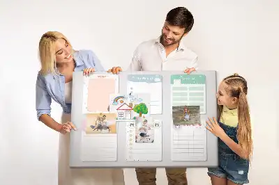 Cork memo board Colorful notes