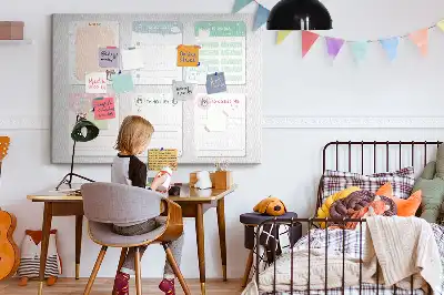 Cork memo board Colorful notes
