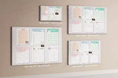 Cork memo board Colorful notes