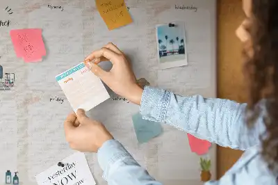 Printed Cork Board Weekly planner