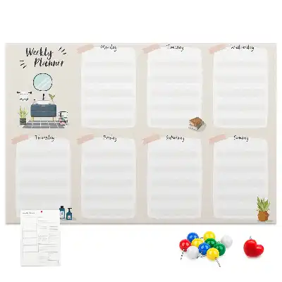 Printed Cork Board Weekly planner