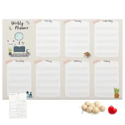 Printed Cork Board Weekly planner