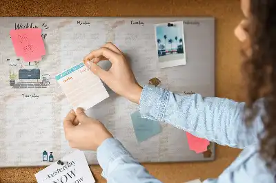 Printed Cork Board Weekly planner