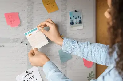 Cork Memo Board Weekly Planner