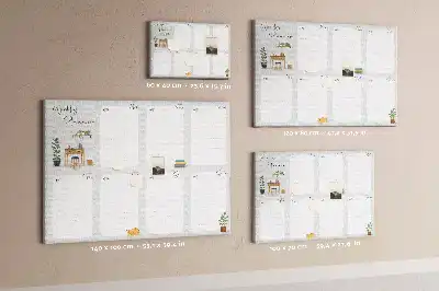 Cork Memo Board Weekly Planner