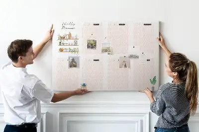 Printed Cork Board Weekly planner