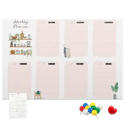 Printed Cork Board Weekly planner