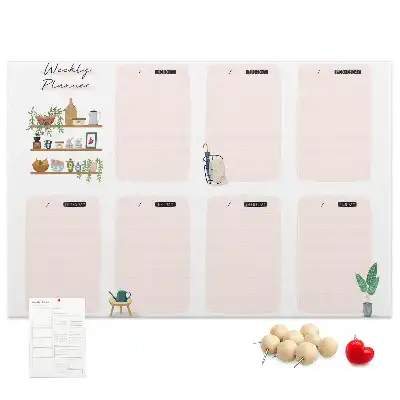 Printed Cork Board Weekly planner