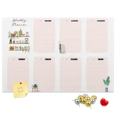 Printed Cork Board Weekly planner