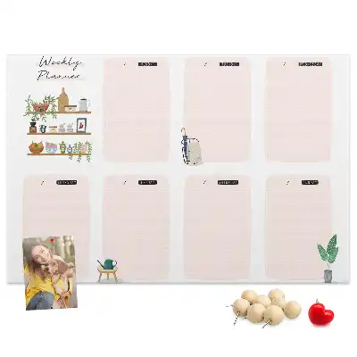 Printed Cork Board Weekly planner