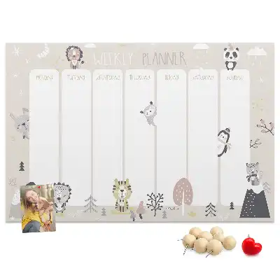 Weekly Plan Cork Memo Board