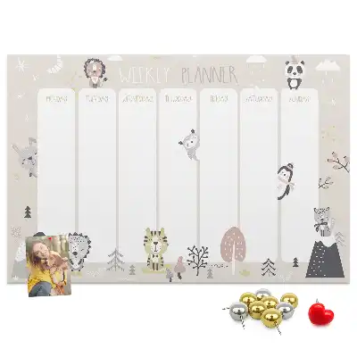 Weekly Plan Cork Memo Board