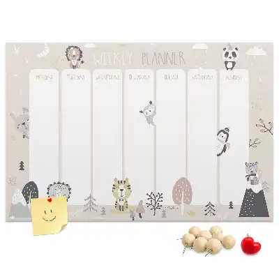 Weekly Plan Cork Memo Board