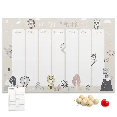 Weekly Plan Cork Memo Board
