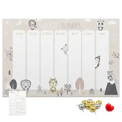 Weekly Plan Cork Memo Board