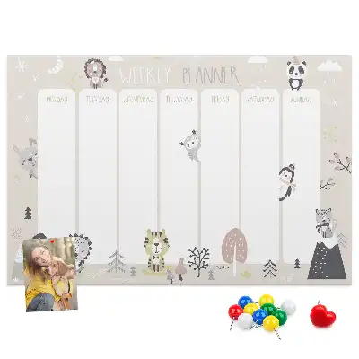 Weekly Plan Cork Memo Board