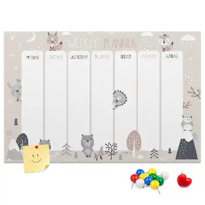 Printed Animal Planner Cork Board