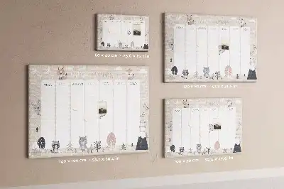 Printed Animal Planner Cork Board