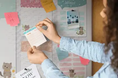 Printed Cork Memo Board Wishlist