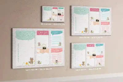 Printed Cork Memo Board Wishlist