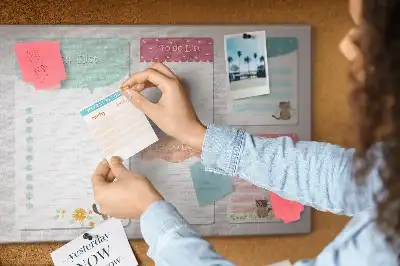 Printed Cork Memo Board Wishlist