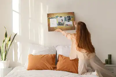 Cork memo board with an old world map design