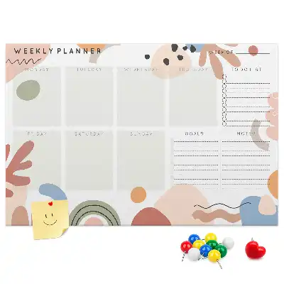 Printed Cork Board Full week planner
