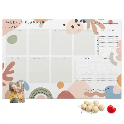 Printed Cork Board Full week planner