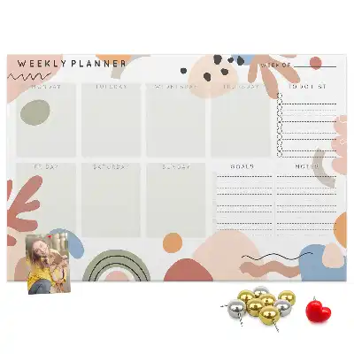 Printed Cork Board Full week planner