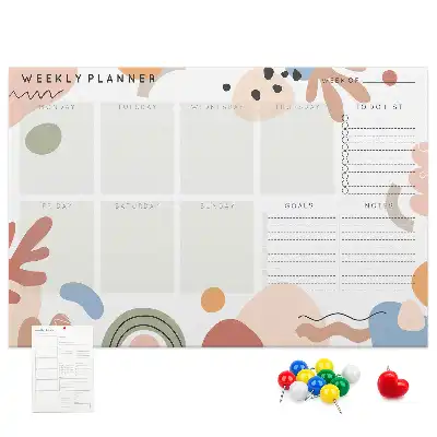 Printed Cork Board Full week planner