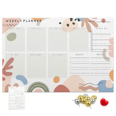 Printed Cork Board Full week planner