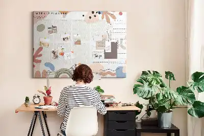 Printed Cork Board Full week planner