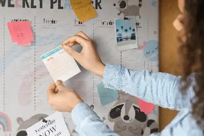Weekly Planner Cork Memo Board for Kids