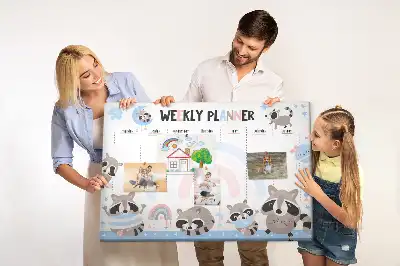Weekly Planner Cork Memo Board for Kids