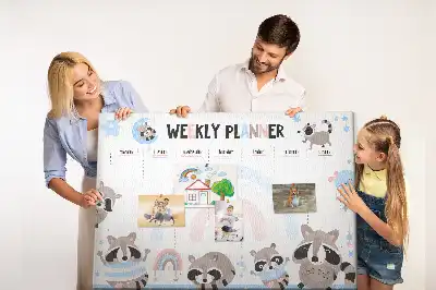 Weekly Planner Cork Memo Board for Kids