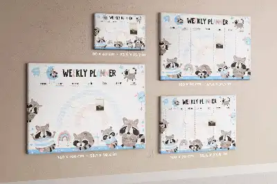 Weekly Planner Cork Memo Board for Kids