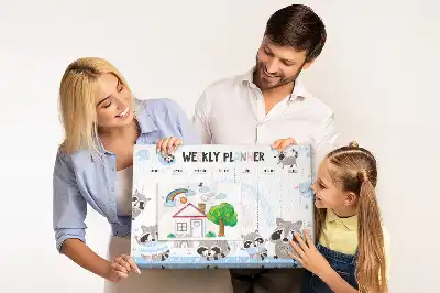 Weekly Planner Cork Memo Board for Kids