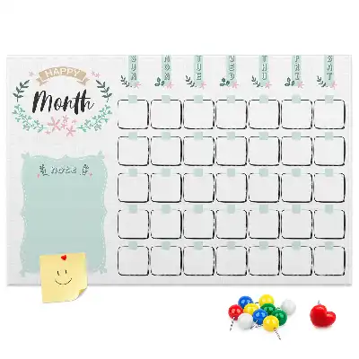 Printed Cork Memo Board Monthly planner
